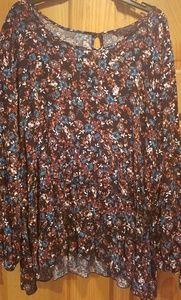 AE floral peplum top